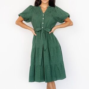 Baltic Born Philippa Midi Dress Green Size M